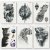 Kotbs 6 Sheets Large Temporary Tattoo Black Strong Wolf Tiger Tattoo Sticker for Men Women Guys Waterproof Body Art Makeup Fake Tattoos
