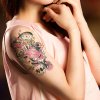 Large Flame Totem Tattoo Sticker Body Art Temporary Tattoos Fake Tattoo Waterproof
