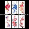 Kotbs 6 Sheets Temporary Tattoos Paper Sexy Flower Body Tattoo Sticker for Women & Girl Fake Tattoo (Peony, Rose, Peach, Plum)