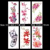 Kotbs 6 Sheets Large Temporary Tattoos Flower Paper Sexy Body Tattoo Sticker for Women & Girl Fake Tattoo (Lily, Peach, Plum, Peony)