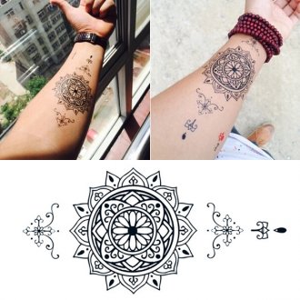 Sanskrit Mantra Words Temporary Tattoos Body Art Tattoo Sticker Fake Tattoo