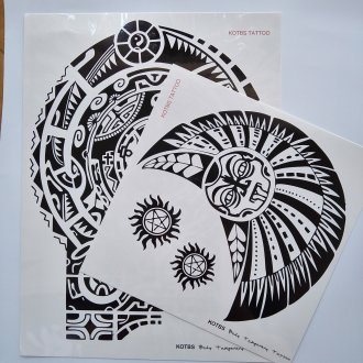 Kotbs 2 Sheets Large Dwayne Johnson Totem Tattoo Sticker Big Size Temporary Tattoos for Men 3D Rock Star Body Art Waterproof