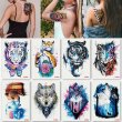 Kotbs 8 Sheets Large Rose Temporary Tattoo Waterproof Sexy Bright Tattoo Sticker for Women Body Art Makeup Temporary Floral Tattoos Fake Tattoo