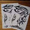Kotbs 2 Sheets Large Temporary Tattoos for Men Women Guys A4 Size Big Tribal Totem Tattoo Sticker Body Art Makeup Waterproof Fake Tattoo Transfer Paper