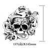 Large Skull Tattoo Sticker Body Art Makeup Temporary Tattoos Fake Tattoo For Men