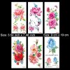 Kotbs 6 Sheets Flower Temporary Tattoo Paper Body Art Sexy Tattoo Sticker for Women & Girl Fake Tattoo (Lotus, Rose, Peony)